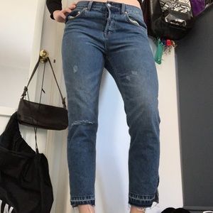 FREE PEOPLE distressed Blue jeans